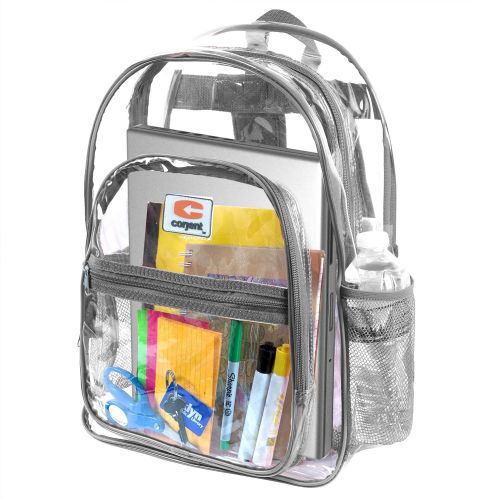  CORJENT Strong-Heavy Duty Clear School Backpack, Reinforced Padded Straps & “Bonus LED Flashlight”