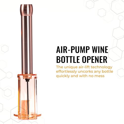  [아마존베스트]Cork Genius Wine Opener Set (4-Piece) with Wine Accessories - Includes Air Pump Bottle Opener, Bottle-Top Aerator, Wine Foil Cutter, and Vacuum Seal Wine Stopper - Premium Stainles