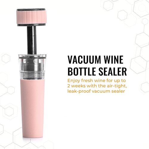  [아마존베스트]Cork Genius Wine Opener Set (4-Piece) with Wine Accessories - Includes Air Pump Bottle Opener, Bottle-Top Aerator, Wine Foil Cutter, and Vacuum Seal Wine Stopper - Premium Stainles