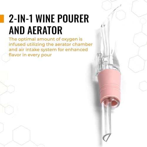  [아마존베스트]Cork Genius Wine Opener Set (4-Piece) with Wine Accessories - Includes Air Pump Bottle Opener, Bottle-Top Aerator, Wine Foil Cutter, and Vacuum Seal Wine Stopper - Premium Stainles