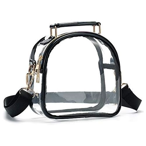  Clear Purse for Women/Girls, Coromay NFL Clear Stadium Bag, Premium Clear Crossbody Bag Stadium Approved with Adjustable Strap and Colorful Zipper