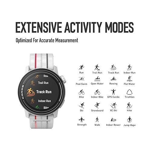 COROS PACE 3 Sport Watch GPS, Lightweight and Comfort, 17 Days Battery Life, Dual-Frequency GPS, Heart Rate, Navigation, Sleep Track, Training Plan, Run, Bike, and Ski (Black Nylon)