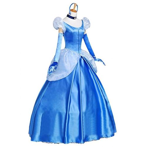  COSBOOM Halloween Womens Princess Sandy Satin Dress Cosplay Costume