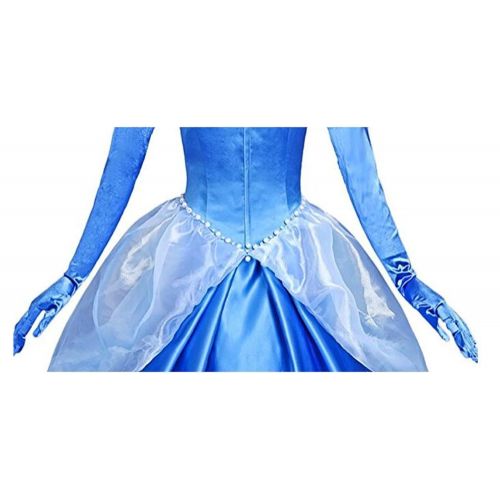  COSBOOM Halloween Womens Princess Sandy Satin Dress Cosplay Costume