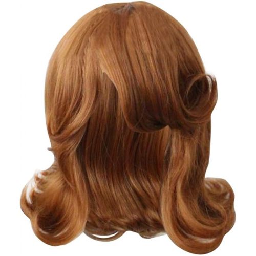  COSKING Princess Sofia Cosplay Wigs, Women Halloween Short Curly Gold Costume Hair Wig