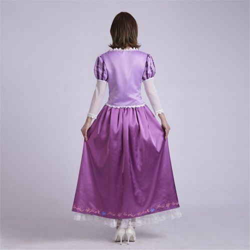  COSKING Rapunzel Costume for Women, Deluxe Halloween Princess Cosplay Dress Purple