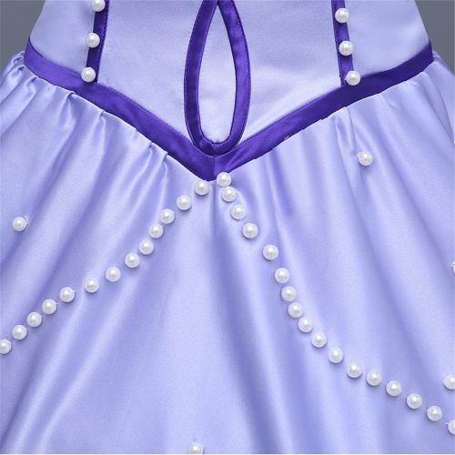  COSKING Princess Sofia Costume for Women, Deluxe Halloween Cosplay Party Dress Ball Gown