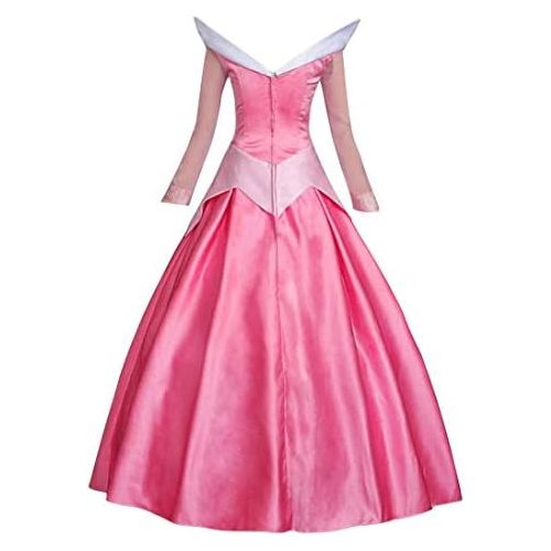  할로윈 용품COSKING Deluxe Womens Classic Princess Aurora Costume Halloween Cosplay Dress Ball Gown