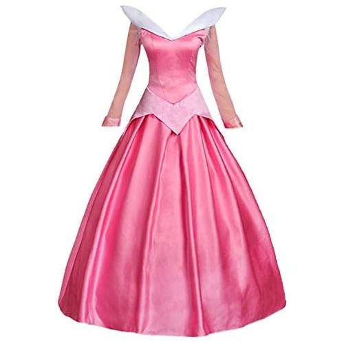  할로윈 용품COSKING Deluxe Womens Classic Princess Aurora Costume Halloween Cosplay Dress Ball Gown