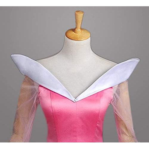  할로윈 용품COSKING Deluxe Womens Classic Princess Aurora Costume Halloween Cosplay Dress Ball Gown