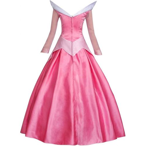  할로윈 용품COSKING Deluxe Womens Classic Princess Aurora Costume Halloween Cosplay Dress Ball Gown
