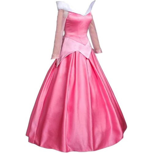  할로윈 용품COSKING Deluxe Womens Classic Princess Aurora Costume Halloween Cosplay Dress Ball Gown