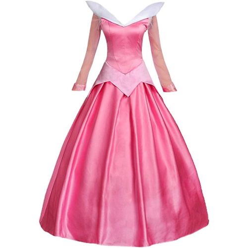  할로윈 용품COSKING Deluxe Womens Classic Princess Aurora Costume Halloween Cosplay Dress Ball Gown