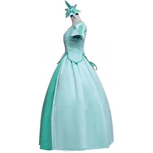  COSKING Mermaid Princess Costume for Women, Deluxe Halloween Ariel Cosplay Dress Green