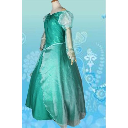  COSKING Mermaid Princess Costume for Women, Deluxe Halloween Ariel Cosplay Dress Green