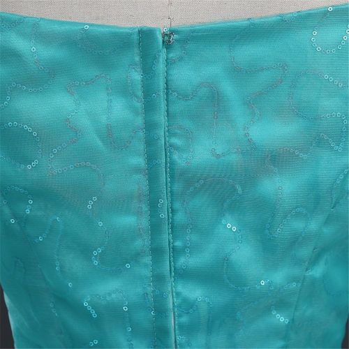  COSKING Mermaid Princess Costume for Women, Deluxe Halloween Ariel Cosplay Dress Green