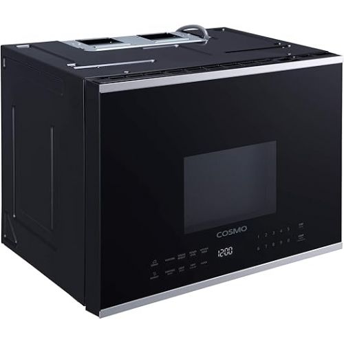  COSMO COS-2413ORM1SS Over the Range Microwave Oven with Vent Fan, 1.34 cu. ft. Capacity, 1000W, 24 inch, Black / Stainless Steel