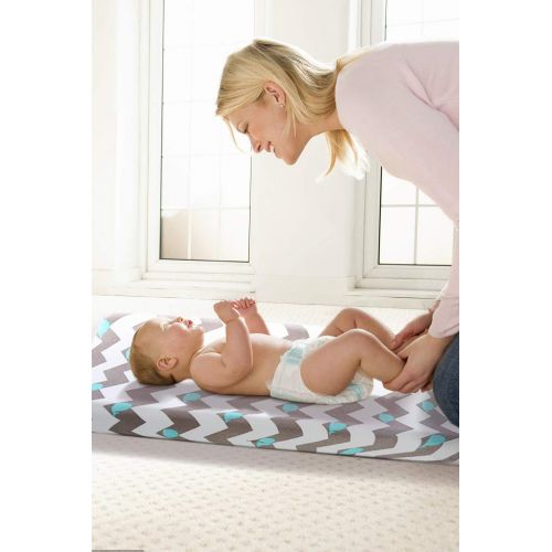  [아마존베스트]COSMOPLUS Stretch Fitted Changing Pad Cover -2 Pack Stretchy Changing Table Pad Covers for Boys Girls, Whale/Cloud