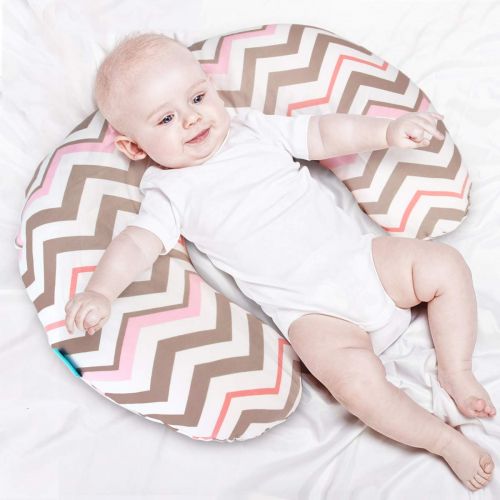  [아마존베스트]COSMOPLUS Stretchy Nursing Pillow Covers-2 Pack Nursing Pillow Slipcovers for Breastfeeding Moms,Ultra Soft Snug Fits On Infant Nursing Pillow,Arrow Chevron