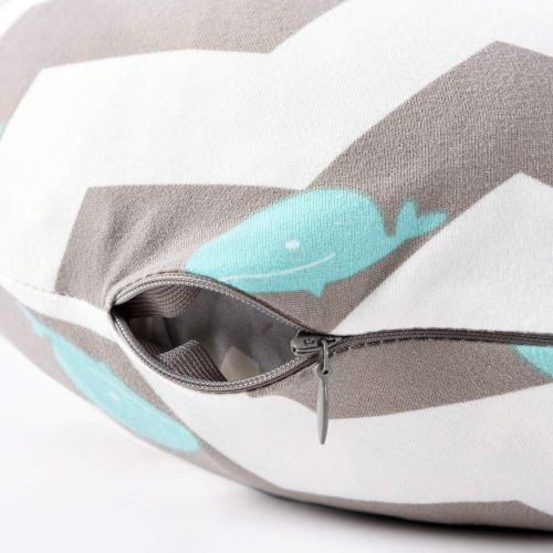  [아마존베스트]COSMOPLUS Stretchy Newborn Lounger Cover -2 Pack Removable Slipcover,Super Soft Snug Fitted,Whale & Clouds