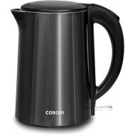 COSORI Electric Kettle Stainless Steel Interior Double Wall, Wide-Open Lid 1.5L 1500W Electric Tea Kettle, BPA Free Kettle Water Boiler & Hot Water Kettle, Auto Shut-Off & Boil-Dry Protection, Black
