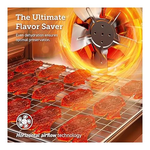  COSORI Food Dehydrator for Jerky, 10 Trays, 16.2ft² Drying Space, 165°F Temperature Control, 48H Timer, 1000W Dehydrator Machine, Stainless Steel, for Herbs, Fruit, Meat, and Yogurt, Silver