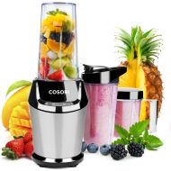 COSORI Professional High Speed Blender, 9-Piece Portable Personal Kitchen Single Serve Blenders for Shakes and Smoothies Heavy Duty Ice and Juice with Travel Sport Bottles and 3 Tr