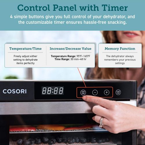  [아마존 핫딜]  [아마존핫딜]COSORI Premium Food Dehydrator Machine(50 Free Recipe Book), 6 Stainless Steel Trays w/Digital Timer & Thermostat Preset for Beef,Jerky,Fruit,Dog Treats,Herbs,2 Year Warranty,ETL L