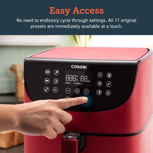  [아마존 핫딜]  [아마존핫딜]COSORI Air Fryer(100 Recipes, Rack & 4 Skewers),3.7QT Electric Hot Air Fryers Oven Oilless Cooker,11 Presets,Preheat& Shake Reminder, LED Touch Digital Screen,Nonstick Basket,2-Yea