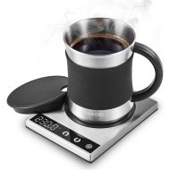 [아마존핫딜][아마존 핫딜] COSORI Cosori Coffee Mug Warmer & Mug Set Premium 24Watt Stainless Steel, Best Gift Idea, Office/Home Use Electric Cup BeveragePlate,Water,Cocoa,Milk
