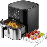 [아마존핫딜][아마존 핫딜] COSORI Stainless Steel Air Fryer (100 Recipes, Rack & 5 Skewers), 5.8Qt Large Air Fryers XL Oven Oilless Cooker, Preheat/Alarm Reminder, 9 Presets, Nonstick Basket, 2-Year Warranty