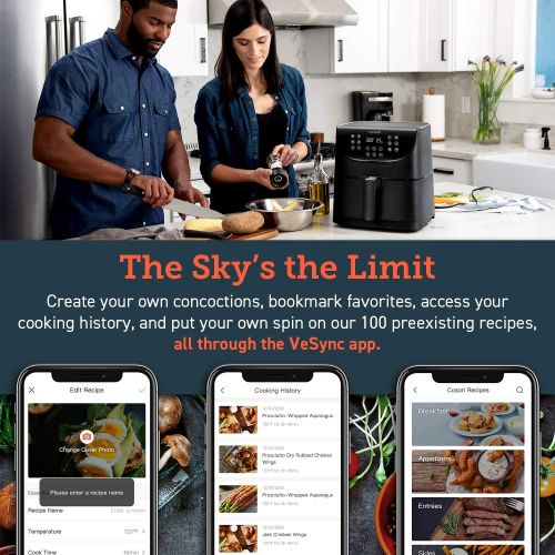  [아마존 핫딜] COSORI Smart WiFi Air Fryer 5.8QT(100 Recipes), 1700-Watt Programmable Base for Air Frying, Roasting & Keep Warm 11 Cooking Preset,Preheat&Shake Remind,Digital Touchscreen,Works wi