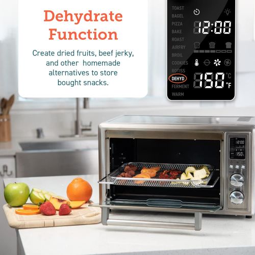  COSORI CO130-AO 12-in-1 Air Fryer Toaster Oven Combo Countertop Dehydrator for Chicken, Pizza and Cookies, Christmas Gift, 30L/31.7 QT, Silver