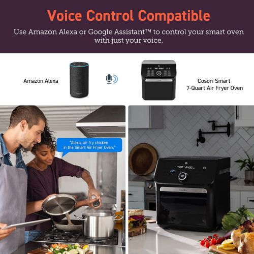  COSORI Air Fryer Oven Combo 7 Qt, Countertop Convection (100℉ to 450℉) with Roast, Toast, Bake, Dehydrate, Warm, 7 Accessories and 100 Recipes, Max XL Large for Family Size, Stainl