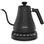 COSORI Electric Gooseneck Kettle with 5 Variable Presets, Pour Over Kettle & Coffee Kettle, 100% Stainless Steel Inner Lid & Bottom, 1200 Watt Quick Heating, 0.8L, Matte Black