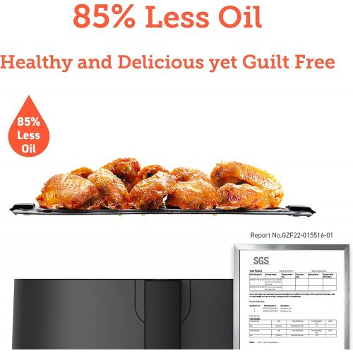  COSORI Air Fryer, 5 QT, 9-in-1 Airfryer Compact Oilless Small Oven, Dishwasher-Safe, 450℉ freidora de aire, 30 Exclusive Recipes, Tempered Glass Display, Nonstick Basket, Quiet, Fi