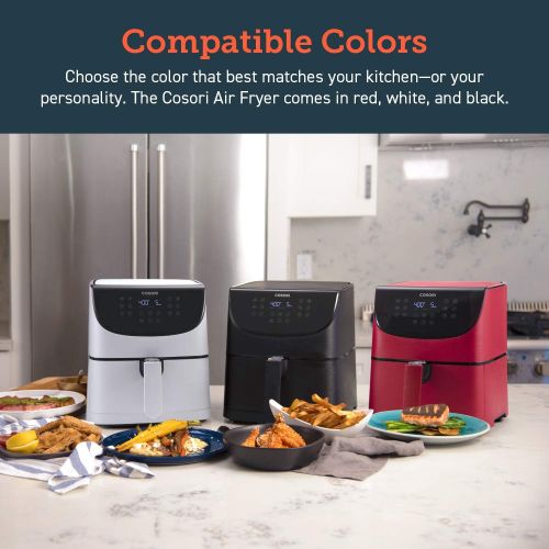  COSORI Air Fryer(100 Recipes, Rack & 5 Skewers),5.8QT Electric Hot Air Fryers Oven Oilless Cooker,11 Presets,Preheat& Shake Reminder, LED Touch Digital Screen,Nonstick Basket,1700W