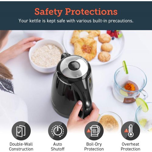  [아마존베스트]Electric Kettle, COSORI 1.8 Qt Tea Kettle, Double Wall 304 Stainless Steel BPA Free Hot Water Boiler, Auto Shut-Off and Boil-Dry Protection, Cordless, FDA/ETL/CETL Approved