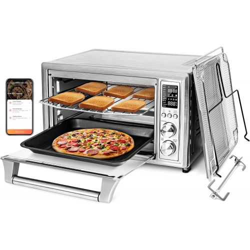  [아마존베스트]COSORI 12-in-1 Air Fryer Toaster Combo, Convection Countertop Oven with Rotisserie, Dehydrator & Pizza, 100 Recipes & 6 Accessories, 30L, 31.7 QT-Silver Smart