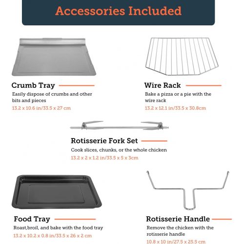  [아마존베스트]COSORI CO125-TO 11-in-1 Toaster Combo, Convection Countertop Oven with Rotisserie, Dehydrator & Pizza, 100 Recipes & 6 Accessories, 25L, Silver