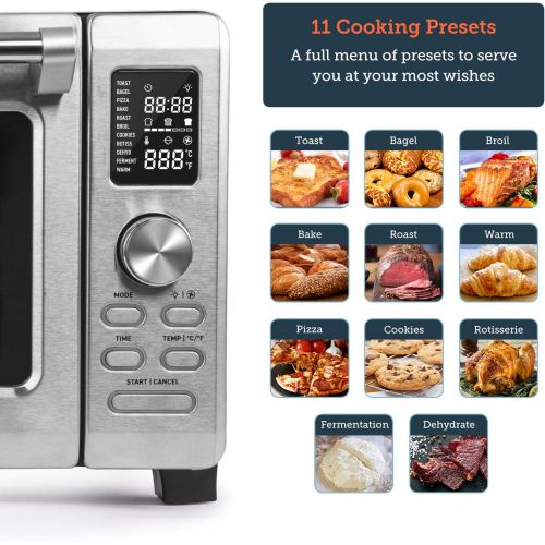  [아마존베스트]COSORI CO125-TO 11-in-1 Toaster Combo, Convection Countertop Oven with Rotisserie, Dehydrator & Pizza, 100 Recipes & 6 Accessories, 25L, Silver