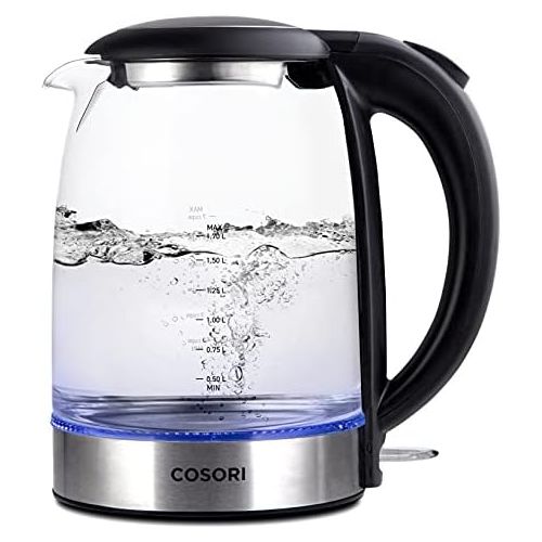  COSORI Electric Kettle for Boiling Water, Stainless Steel Filter & Lid, 1.7L 1500W Wide Mouth Electric Tea Kettle & Electric Water Boiler, Auto Shut-Off & Boil-Dry Protection, BPA