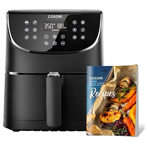  COSORI Air Fryer Oven Combo 5.8QT Max Xl Large Cooker (Cookbook with 100 Recipes), One-Touch Screen with 11 Precise Presets and Shake Reminder, Nonstick and Dishwasher-Safe Square