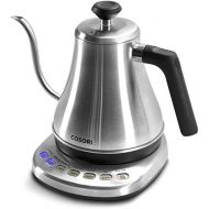 COSORI Electric Gooseneck Kettle with 5 Variable Presets, Pour Over Kettle & Coffee Kettle, 100% Stainless Steel Inner Lid & Bottom, 1200 Watt Quick Heating, 0.8L, Sliver
