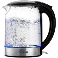 [아마존베스트]COSORI Electric Kettle Glass Hot Water Boiler & Tea Heater with LED Indicator Inner Lid & Bottom, Auto Shut-Off&Boil-Dry Protection, BPA Free,1.7L, Black