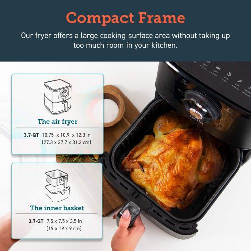  [아마존베스트]COSORI Air Fryer Large Hot Electric Oven Oilless Cooker Deluxe Temperature Knob Control, Nonstick, ETL Listed Basket, 3.7 QT-Mechanical