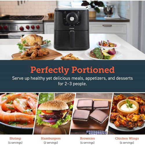  [아마존베스트]COSORI Air Fryer Large Hot Electric Oven Oilless Cooker Deluxe Temperature Knob Control, Nonstick, ETL Listed Basket, 3.7 QT-Mechanical