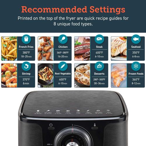  [아마존베스트]COSORI Air Fryer Large Hot Electric Oven Oilless Cooker Deluxe Temperature Knob Control, Nonstick, ETL Listed Basket, 3.7 QT-Mechanical