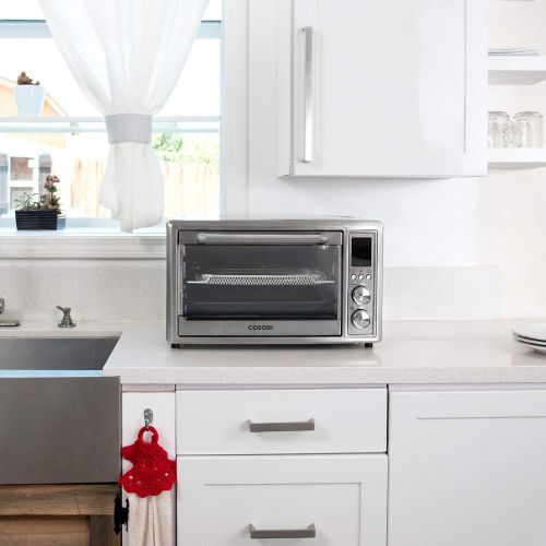  [아마존베스트]COSORI CO130-AO Air Fryer Toaster Oven Combo 12-in-1 Countertop Rotisserie & Dehydrator for Chicken, Pizza and Cookies, 100 Recipes & 6 Accessories Included, 30L, Silver