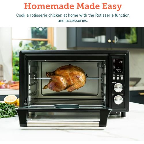  [아마존베스트]COSORI Smart 12-in-1 Air Fryer Toaster Oven Combo, Countertop Rotisserie & Dehydrator for Chicken, Pizza and Cookies, 100 Recipes&6 Accessories Included, Work with Alexa, 30L, Blac